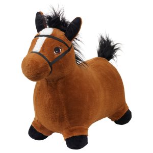 KREA HOP AND BOUNCE PLUSH HORSE, BROWN,
