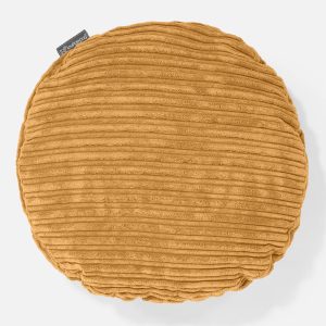 Kuddfodral Rund 50cm - Klassisk Manchestertyg Gyllene Honung
